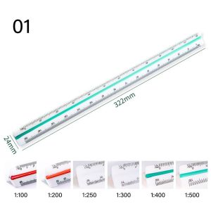 MODERNLUX 30CM Design Ruler Drafting Tool Stationery Triangular Ruler Scale Ruler Technical Ruler Architect Engineer
