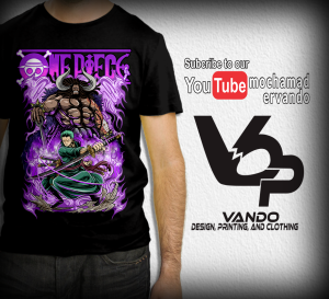 KAOS T-SHIRT ANIME ONE PIECE KAIDO VS ZORO | HITAM | ONE PIECE SERIES