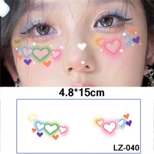 🔥กรุงเทพ🔥สติกเกอร์รอยสักชั่วคราว tattoo ลายน่ารัก มีสีสัน เหมาะกับงานปาร์ตี้สําหรับติดตกแต่งใบหน้า เด็กก็สามารถใช้ได้