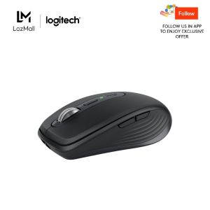 Logitech MX Anywhere 3S Compact Wireless Mouse Fast Scrolling 8K DPI Any-Surface Tracking Quiet Clicks Programmable Buttons USB C Bluetooth Windows PC Linux Chrome Mac