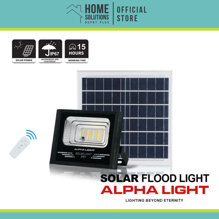 ALPHA LIGHT SOLAR LED FLOOD LIGHT #200W (0427D200-02/01) | Lazada PH
