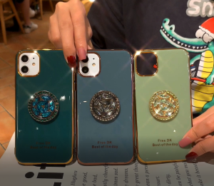 For OPPO A31/OPPO A31 2020 Electroplated Letters Phone Case Bling Crystal Holder Cover Soft TPU Back Cover