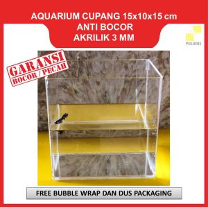Aquarium Cupang Soliter Selfie Akrilik Akuarium Akrilik Uk 15X10X15 Cm