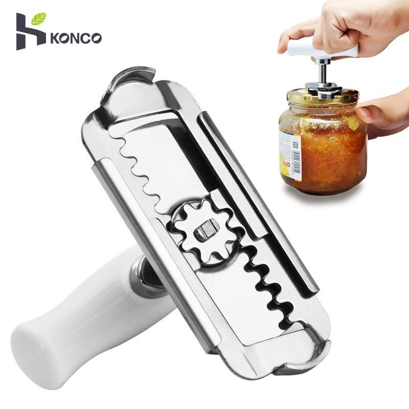Konco Adjustable Jar & Can Opener For 1-4 Inch Lids, Multifunctional Bottle Cap & Jam Cork Opening Kitchen Tool
_voghion.com
