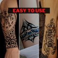 Tato Temporer Tribal Font Machine Sticker Z3. 