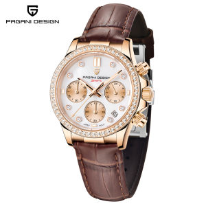 PAGANI reka bentuk wanita asal menonton 36mm berlian jepun VD55 keluli tahan karat kuarza wanita jam tangan sukan kulit kalis air sapphire jam tangan untuk wanita