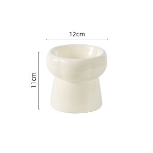 DGFDF Pet Feeding Dish Cat Bowl Food Container Ceramic Pet Drinking Water Bowl Creative Petal Shaped Cat Food Pot Small and Medium-sized Pet