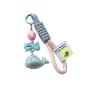 CHARMST Cartoon Whale Keychain Acrylic Decoration Car Key Ring Creative Ornaments Dolphin Bag Pendants Gifts