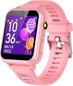 Smart Watch for Kids with 24 Puzzle Games HD Touch Screen Camera Music Player Pedometer Alarm Clock Calculator Flashlight 12/24 hr Gifts for 4-12 Year Old Boys Toys for Kids