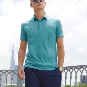MERRIMAN SALE - Áo Polo Merriman Tay Ngắn Thoáng Mát Co Giãn 4 Chiều Màu Xám Xanh Dương Xanh Ngọc