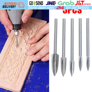 5 Buah/Set Bit Bor Ukir Dan Ukir Kayu Pisau Penggilingan Set Peralatan Tangan Alat Ukir Akar