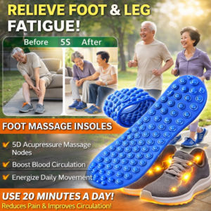 ⚡Advanced Relief Good Smell⚡Massage Insoles/ Meridian Activation 5D Foot Massage Insole/Meridian Activation Design Foot Massage Insoles/Foot Fatigue Daily Use/Pain Relief/Adults/Seniors