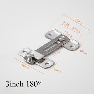 Door Hasp Latch Lock Stainless Steel Safety Packlock No Punching Clasp Sliding Door Latch for Barn Door Pet Door Bathroom Outdoor Garage Window Sliding Door