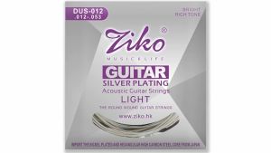 ZIKO DUS Silver Plated Hexagonal Steel Core Anti Rust Coating Acoustic Guitar Strings 010 011 012