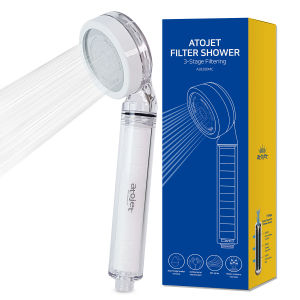 atojet/Jennies Pick Filter Showerhead Inspired by Korea’s Beauty – Carbon Composite Filters for Softer Skin & Smoother Hair | Removes Chlorine | Single Showerhead (AJ8200MC-SNG-1)
