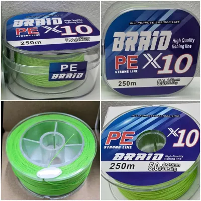Dây dù lure 250m dây câu cá x10 hàng nội địa siêu vip