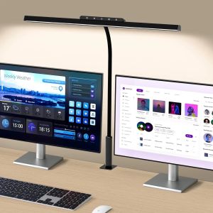 Desk Lamp 3 Colors Stepless Dimming LED Desk Lamps for Home Office Adjustable Memory Desk Light with Clamp Touch Control