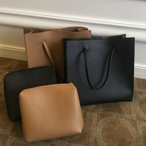 1 set korean fashion plain stylish regular sized handbag shoulder bag 2026 (includes 1S 1L)