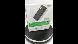 6 USB + 3 Universal Power Strip  Multi Plug Extension Socket  Surge Protection  2 USB 4 Socket  2Meter Multifunction