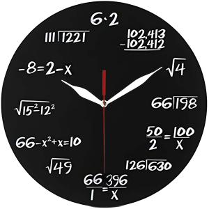 DEcTionS Jam Dinding Unik Minimalis Rumus Matematika Mesin Sweep Movement