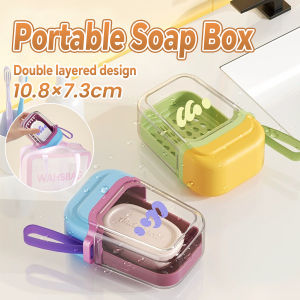 Baete Soap Box For Travel Outdoor Portable Soap Box Dish Organizer Colorful Dopamine Style 1Pc