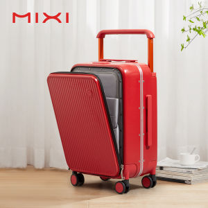 Mixi Front Opening Wide Handle Luggage with Laptop Compartment Durable PC Spinner Suitcase 20" Airline Approved Carry On Luggage 24" Check In Travel Trolley Case with TSA Lock M9277