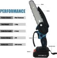 Mini Cordless 6 Inch Chainsaw Heavy Type Original Makita Optional ​portable Saw for Wood Cutting Original Battery 48v to 198v. 