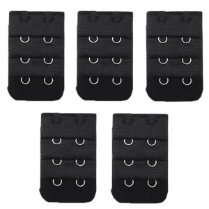 5Pcs/set Women 3 Rows 2 Buckles Bra Extension Strap Extenders Elastic Hook Clip Adjustable Belt Buckle Bra Accessories