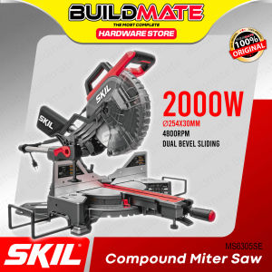 BUILDMATE Skil 2000W 10" Inch Miter Saw Dual Bevel Sliding Compound Wood Cutting Machine MS6305SE00