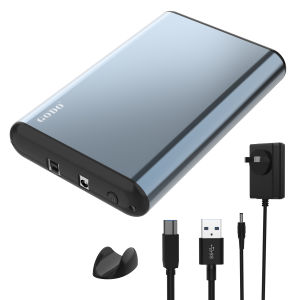 GODO SAS to USB 3.0 Hard Drive AdapterSAS/SATA Hard Drive Enclosure Reader Docking Station for 3.5 inch HDD SSD with 12V/3A Power AdapterSupport up to 20TB and UASP Tool Free