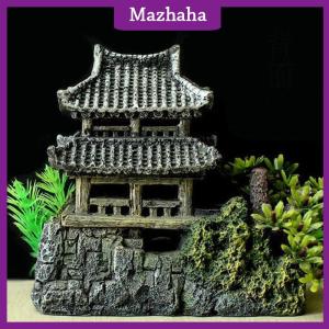 Mazhaha Simulation Decoration Fish Tank Ornament Ornament Resin Aquarium Ornament Fish Tank Landscape House Model Aquarium Ornament