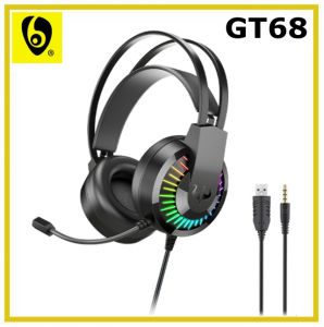 OVLENG GT68 High Quality Ergonomic Design Wired Gaming Headphone with RGB Backlight and Microphone