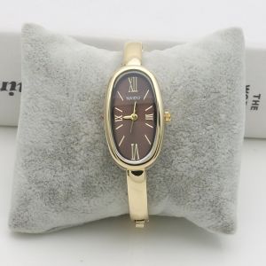 JUNOTERNEY Luxury Bracelet Watch Gold/Silver Elegant Wristwatch Lightweight Oval Dial Quartz Watch for Women