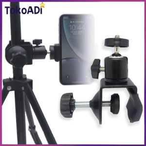 Multifunctional U Clamp Clip with Ball Head Bracket 360 Degree Swivel for Camera Flash Light Stand