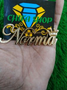 Bros Hijab Ukir Nama Custom Elegant Lapis Emas 24K