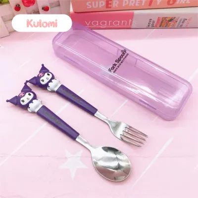 DreamBaby Sendok Set Anak Stainless Stell Alat Makan Anak Karakter Lucu Melody Cinnamoroll Hello Kitty