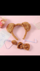 Halloween Gấu Trang Phục Thiết Lập tai gấu Headband Gấu Đuôi Và Bowtie Cho Kid Người Lớn Giáng Sinh Cosplay Gấu đóng vai Trang Phục