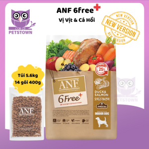 (Mua 1 tặng 1 - 5.6kg) Anf 6free+ plus - Thức ăn hạt khô cho chó mọi lứa tuổi vị Cừu/Vịt/Cá Hồi nhập khẩu Hàn Quốc
