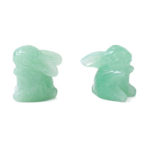2-6pcs 16x14mm Rabbit Shape Synthetic Resin Straight Hole Charm Beads For DIY Jewelry Making