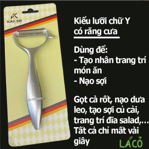 Dụng cụ nạo củ quả gọt vỏ nạo sợi Kailer inox cao cấp đa năng đồ gọt vỏ trái cây gọt hoa quả nạo sợi rau củ quả bào rau