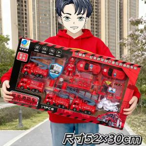 Childrens toy construction truck fire truck model inertia pull back car set engineering toy car boy toy stall