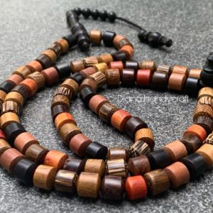 Tasbih Kayu Bertuah Kombinasi Tabung
