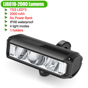 NEWBOLER 3000 Lumens Bicycle Light Set USB Rechargeable Bike Headlight IPX6 Waterproof Cycling Flashlight Aluminum Shell Bike Accessories