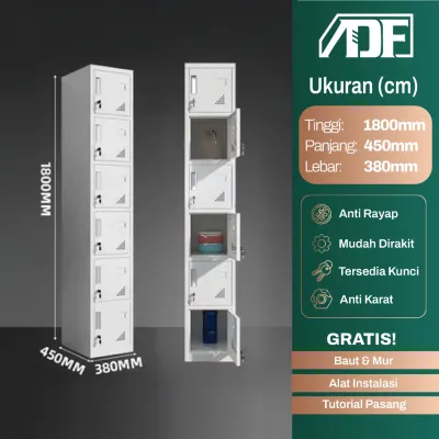 ADF - Lemari Besi Loker Pakaian Lemari Pakaian Serbaguna Locker Besi Karyawan & Sekolahan Minimalis