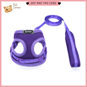 Dây dắt thú cưng đi dạo thoáng khí (Yếm gắn dây dắt chó mèo đi dạo đi chơi)