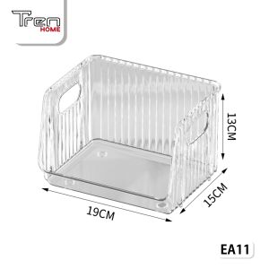 Rak Kosmetik Akrilik Transparan/ Rak Dapur/ Rak Transparan Multifungsi/ Rak Snack Makanan/ Rak Kamar Mandi 19X15X13 EA11