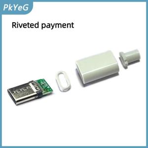 PkYeG 1 Bộ thiết bị đầu cuối điện hàn tự làm phụ kiện Loại C USB 3.1 3A sạc nhanh kết nối USB Loại C kết nối nam cắm