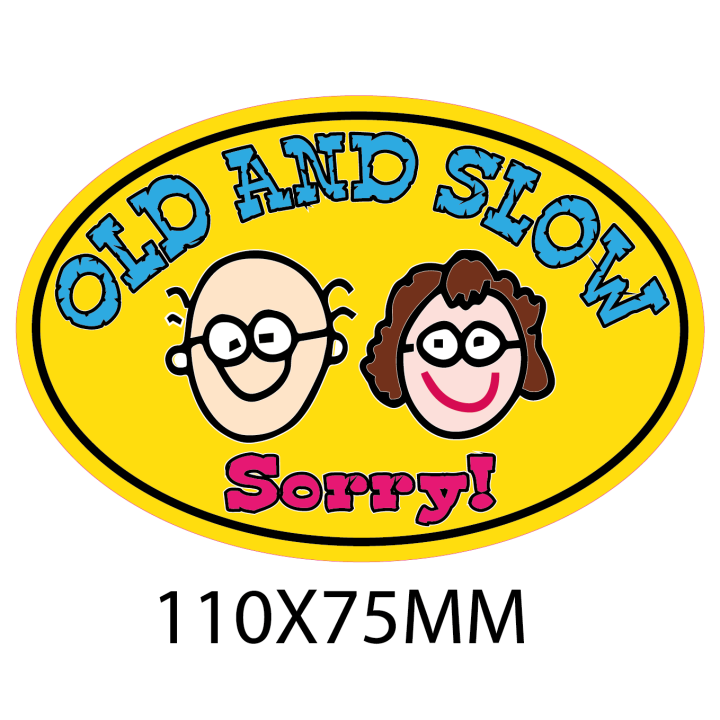 Yellow Security Sticker 5 Inch Yellow Decal Caution Elderly Driver Vinyl Decal - 5 Inch Yellow ...