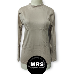 Baju Hamil Menyusui Bunsui Lengan Panjang Polos Bahan Spandek Rayon Premium