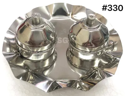 S.S KumKum Round Tray Chimil